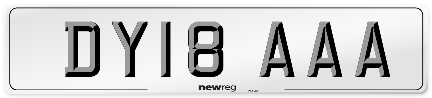 DY18 AAA Number Plate from New Reg
